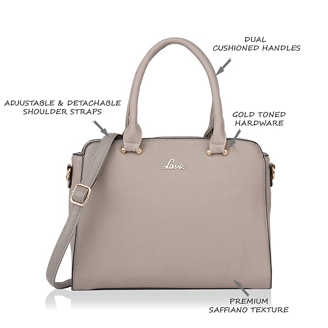 Lavie Women's Ushawu Medium Satchel Bag for Women | Handbag for Work | Ladies purse | Stylish Shoulder Bag | Gift for Women