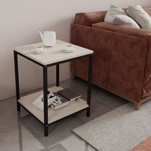 Multipurpose Metal Frame Shelf Rack Stand End Table for Sofa