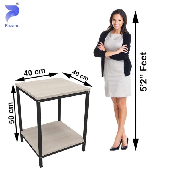 Multipurpose Metal Frame Shelf Rack Stand End Table for Sofa