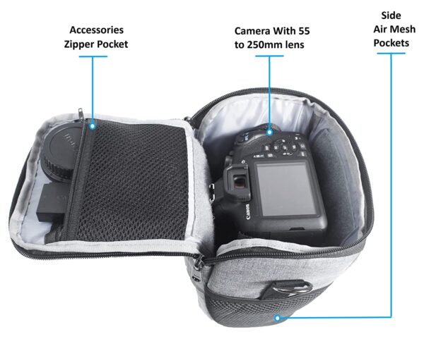 DSLR/SLR Camera Shoulder Bag Case with Adjustable Shoulder Strap