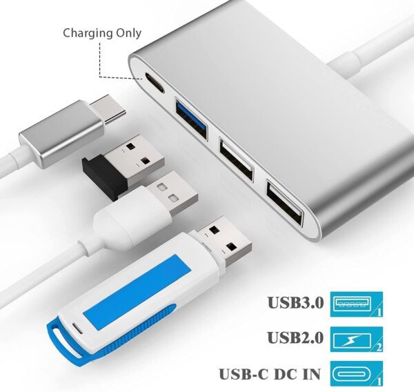 4-in-1 USB-C Hub with Type C