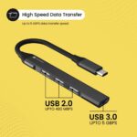 4-in-1 USB Hub (Type C to 4 USB-A Ports) with Fast Data Transfer
