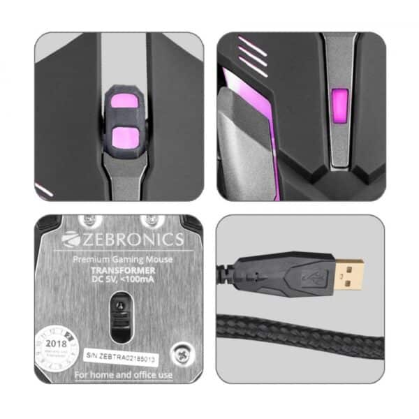 Transformer Gaming Keyboard and Mouse Combo (USB, Braided Cable)