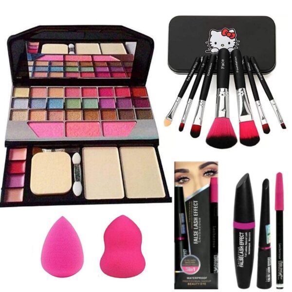 Plethora Bristle Makeup Brush Set With Tya 6155 Makeup Kit