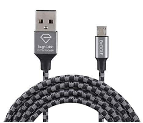 Ballistic Nylon Fabric Braided, Fast Charging and Sync Tough Micro USB Cable