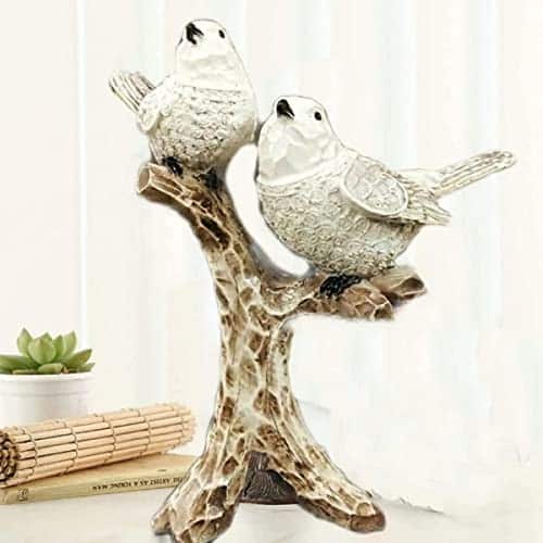 zart 2 Birds Sitting On Tree Branch Figurine Home Decor Gift