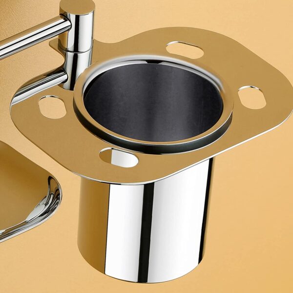 Stainless Steel 304 Grade 3 in 1 Soap Dish with Tumbler Holder