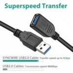 USB 3.0 Male A to Female A Extension Cable Speed 5GBps for Laptop