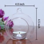 Glass Hanging Planter Tea Light Candle Holder for Party, Home Decor