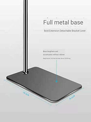 Sturdy Base Lazy Mobile/Tablet Holder Height-Adjustable Stand