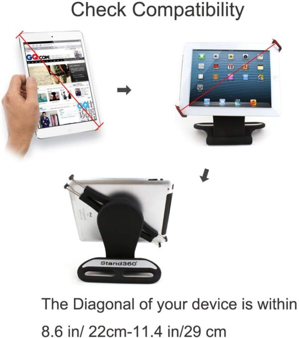 Tabletop Tablet Holder Stand, Angle Height Adjustable Tablet Stand for Desk