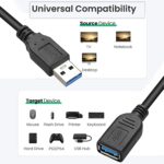 USB 3.0 Male A to Female A Extension Cable Speed 5GBps for Laptop