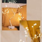 LED Desk Tree Lamp 36 Pearl LED Lights for Home, Bedroom