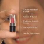Ayurvedic Creamy Matte Lipstick Set For Lip Hydrating & Moisturizing, Suitable For All Tone