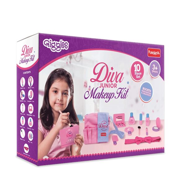 Makeup Kit, Safe and nontoxic Wooden Makeup kit, Roleplay kit for Girls,