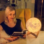3D Moon Night Lamp with Stand for Bedroom