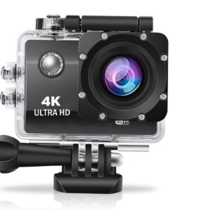 Action Camera 4K, 170 Wide-Angle Lens,EIS UHD WiFi Camera with Waterproof Case