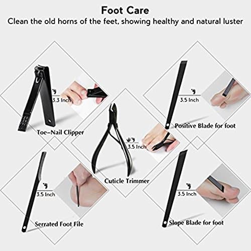 Beauté Secrets Manicure Set Nail Clippers, Stainless Steel Nail Scissors Grooming Kit