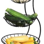 Elegant High Grade Steel 3-Tier Fruit & Vegetable Basket for Dining Table