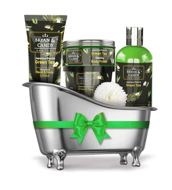 Bryan & Candy Green Tea Bath Tub Valentines Gift Set