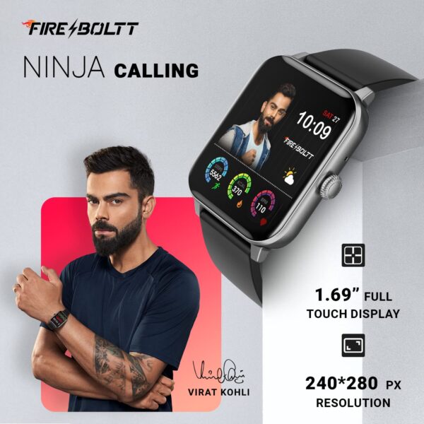 Fire-Boltt Ninja Calling 1.69" (4.29cm) Bluetooth Calling smartwatch