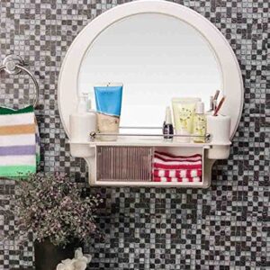 Multipurpose Plastic Bathroom Cabinet with Mirror