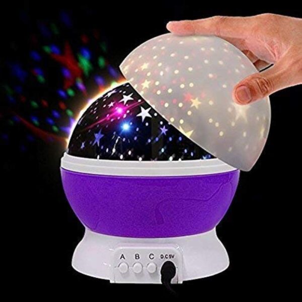 Plastic Glass Rotating 4 Mode Sky Star Master Mini Projector Lamp for Kid's