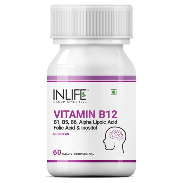 INLIFE Vitamin B12 with B1, B5, B6, Alpha Lipoic Acid