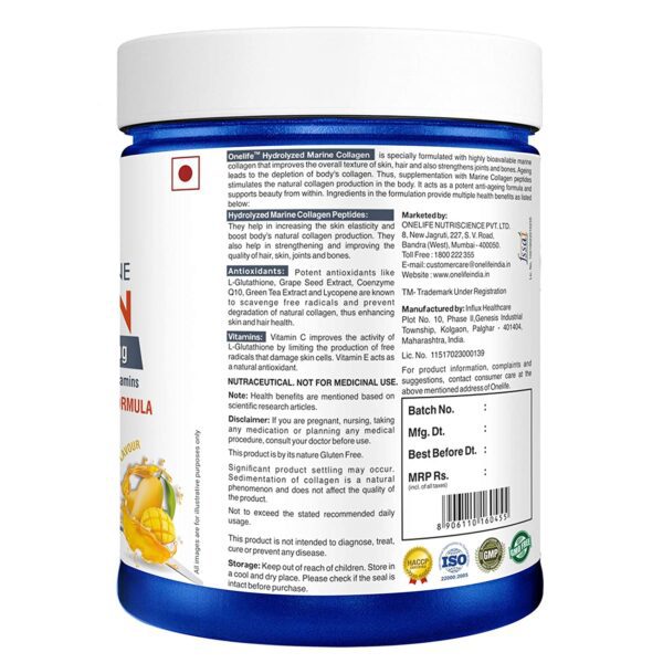 Onelife Hydrolyzed Marine Collagen Powder Supplement