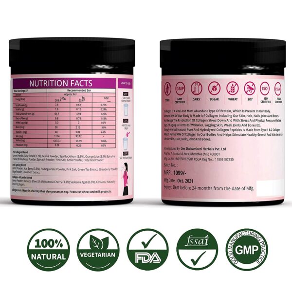 Simply Herbal Plant Based Collagen Powder Natural Peptide Builder