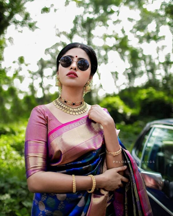Women's Kanjivaram Soft Banarasi Silk Saree