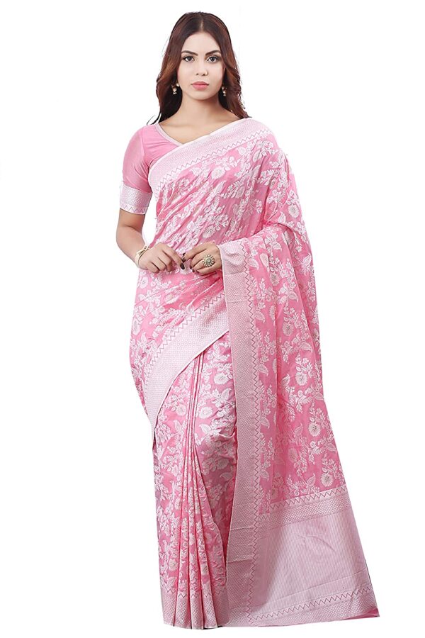 Glory Sarees Women's Banarasi Artificial Silk Saree With Blouse Piece