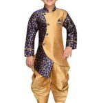 Boys Regular Fit Indo Western Sherwani Set for Kids