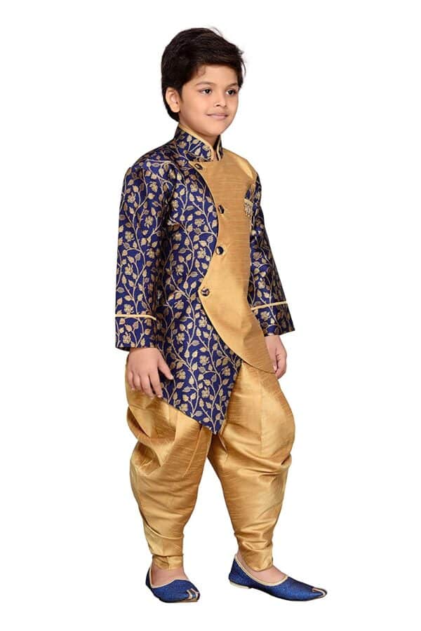 Boys Regular Fit Indo Western Sherwani Set for Kids