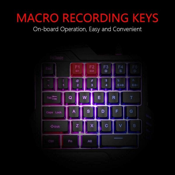 One Handed Gaming Keyboard BLOODBAT + Mouse, 35 Keys