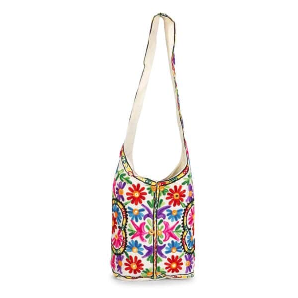 Women's Handicraft Embroidery Sling-Cum- Cross Body Bag & Jhola Bag