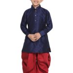 Cotton Silk Pathani Style Kurta and Cowl Style Patiala Dhoti Pant Set