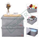 Rectangular Foldable Storage Bin Box with Lid Cover and Handle Room Organizer