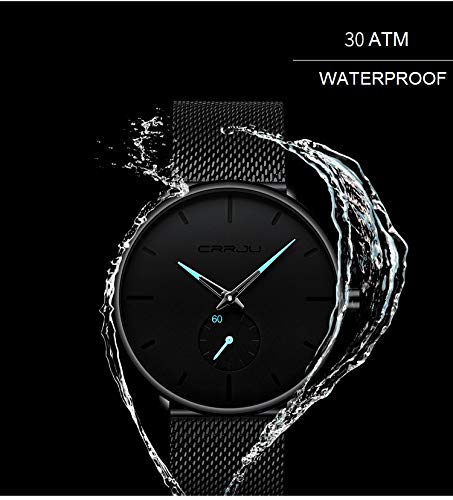 Mens Chronograph Waterproof Luxury Fashion Military Quartz Sports Analog Wristwatches