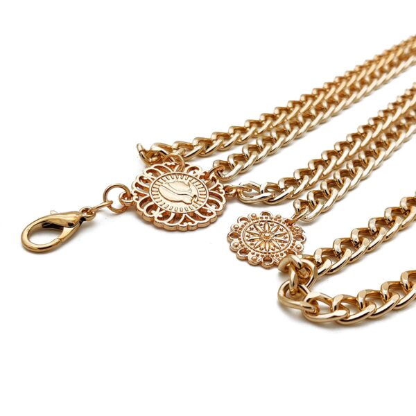 Women And Girl Fashion Metal Stretchable Gold Plated Belly Chain Waist Belt