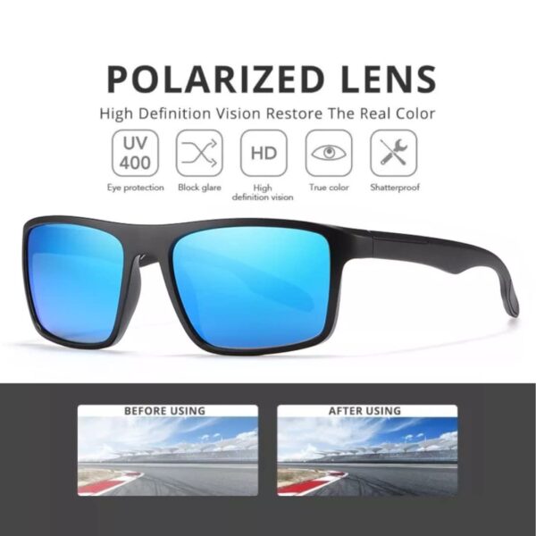 Outdoor Ultra Light UV 400 and Polarized Rectangular Sunglasses for Men