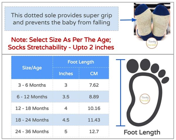 Baby Boy's Cotton Grip Socks