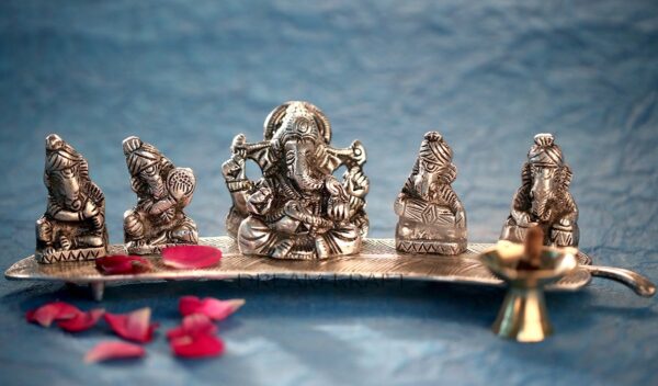 Gift Silver Musical Ganesh God