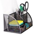 Metal Mesh Pen and Pencil Stationary Storage Tidy Desk Organizer Box