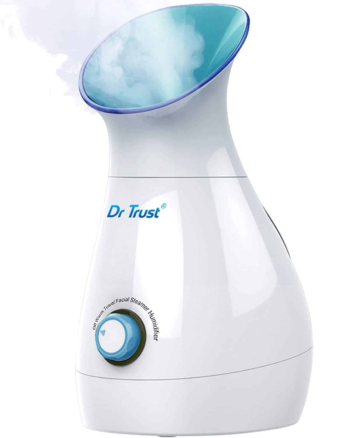 Dr Trust USA 3-in-1 Nano Ionic Facial Steamer Vaporizer Room Humidifier and Towel Warmer (White)