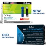 Dr Trust USA Gold Standard Blood Glucose Test Strips Plus Lancets - 50 Strips (Black)