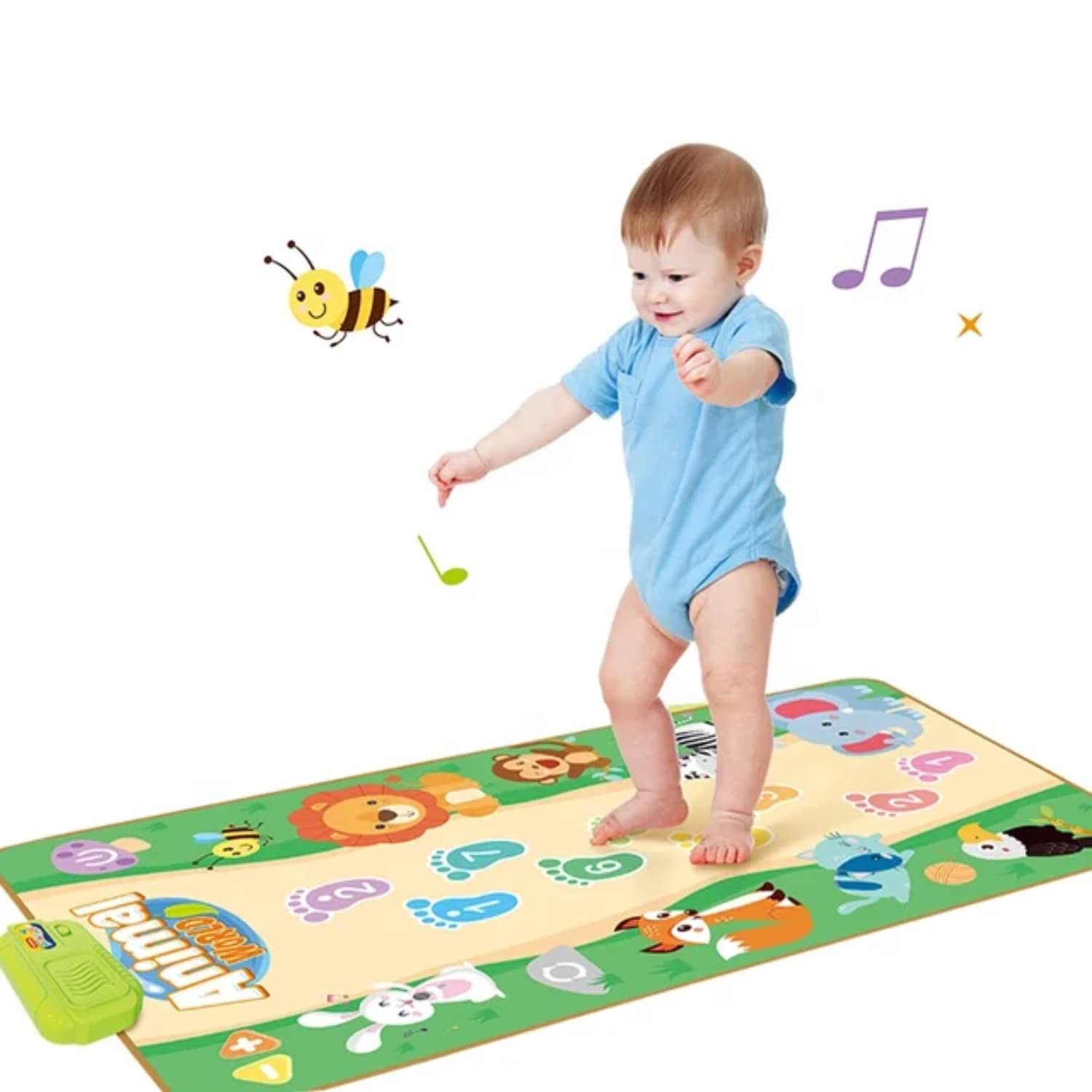 Baby Musical Mats with Music Sounds, Learning Toys Child Floor Piano Keyboard Mat Carpet Animal Early Education Toys for Baby Girls Boys Toddlers (1 to 5 Years Old)
