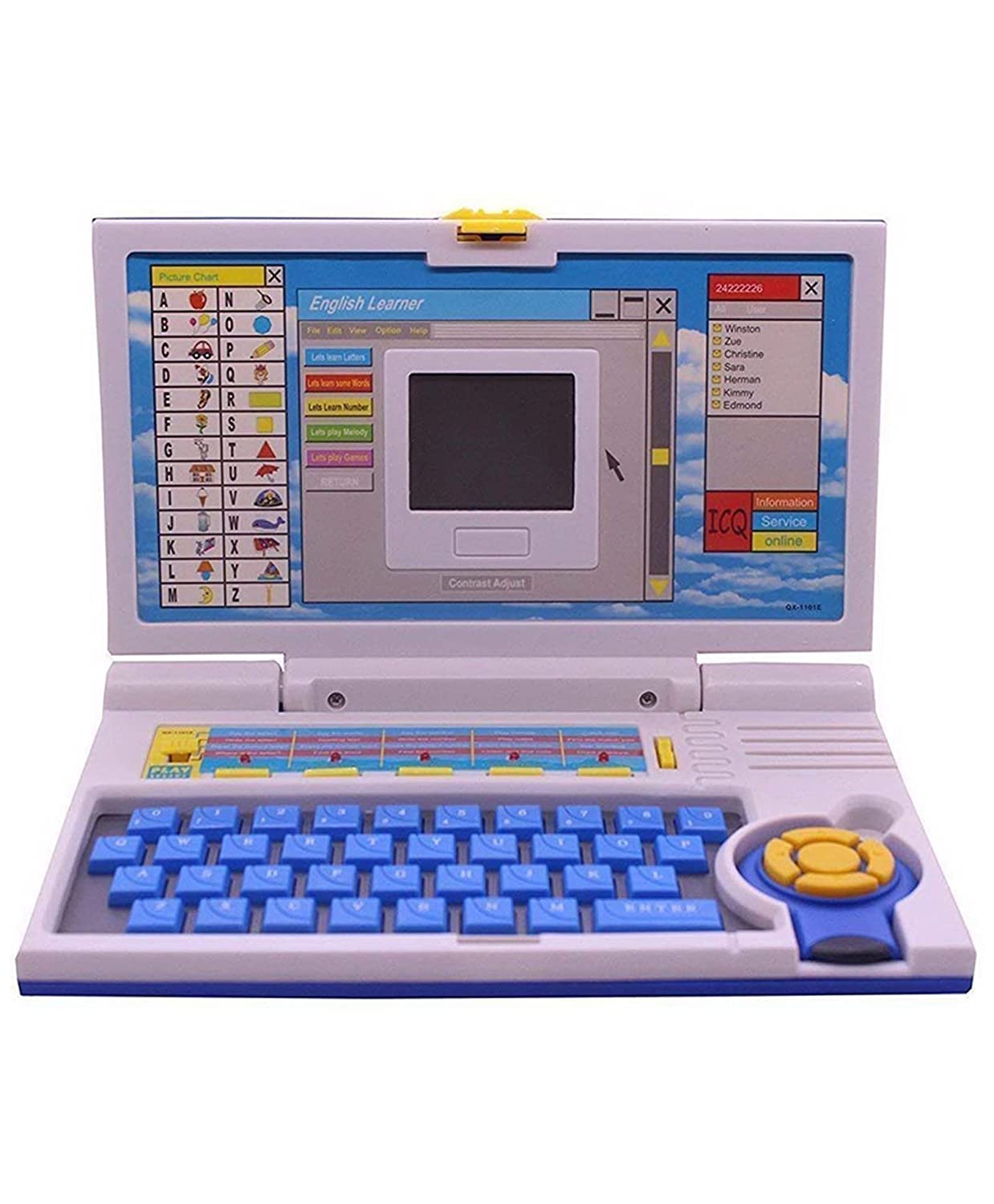 Educational Laptop Computer Toy with Mouse for Kids Above 3 Years - 20 Fun Activity Learning Machine, Now Learn Letter, Words, Games, Mathematics, Music, Logic, Memory Tool