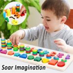 Wooden-Number-Puzzle-Sorting-Montessori-Toys-for-Toddlers-Shape-Sorter-Counting-Game-for-Age-3-4-5-Year-olds-Kids-Preschool-Education-Math