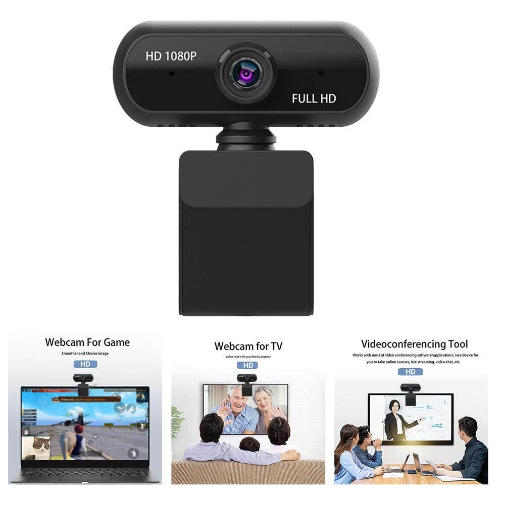 Asleesha 4K Web Camera with Microphone, 360° Rotation Web Cam, Desktop Laptop USB Camera, Plug and Play for PC Widescreen Video Conference, Live and Gaming, Compatible with Windows Mac OS3